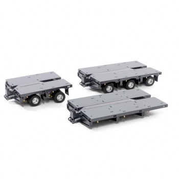 Drake ZT09077A AUSTRALIAN Heavy Haulage 7x8 Steerable Trailer 2x8 3x8 Clip Trailer Accessory Kit Gunmetal Grey - Scale 1:50