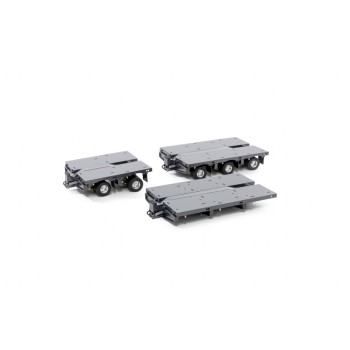 Drake ZT09077A AUSTRALIAN Heavy Haulage 7x8 Steerable Trailer 2x8 3x8 Clip Trailer Accessory Kit Gunmetal Grey - Scale 1:50