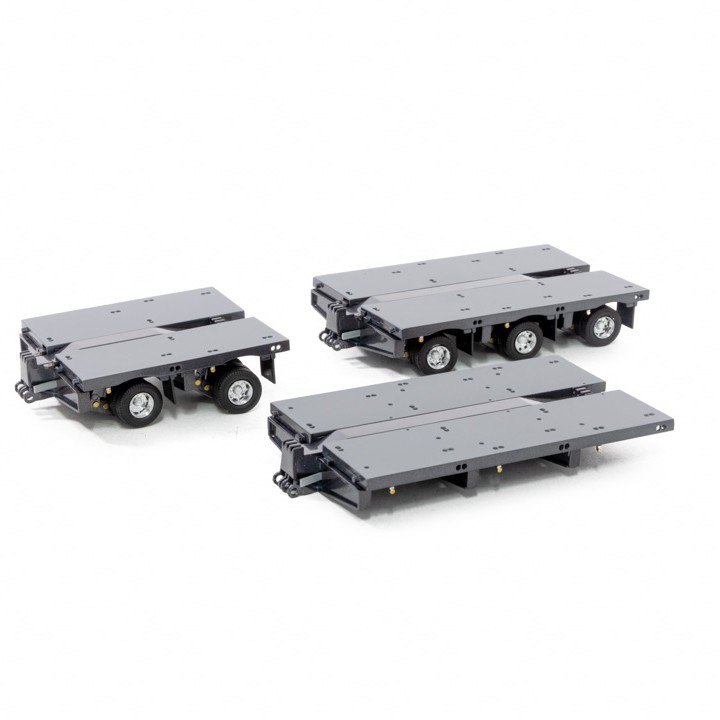 Drake ZT09077A AUSTRALIAN Heavy Haulage 7x8 Steerable Trailer 2x8 3x8 Clip Trailer Accessory Kit Gunmetal Grey - Scale 1:50