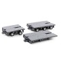 Drake ZT09077A AUSTRALIAN Heavy Haulage 7x8 Steerable Trailer 2x8 3x8 Clip Trailer Accessory Kit Gunmetal Grey - Scale 1:50