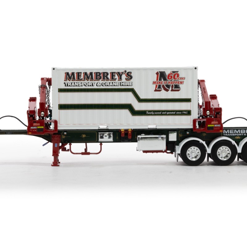 Drake ZT09246 AUSTRALIAN O’Phee BoxLoader Side Loading Trailer with Container - Membrey 60th - Scale 1:50