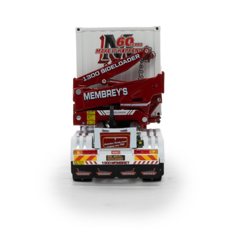 Drake ZT09246 AUSTRALIAN O’Phee BoxLoader Side Loading Trailer with Container - Membrey 60th - Scale 1:50