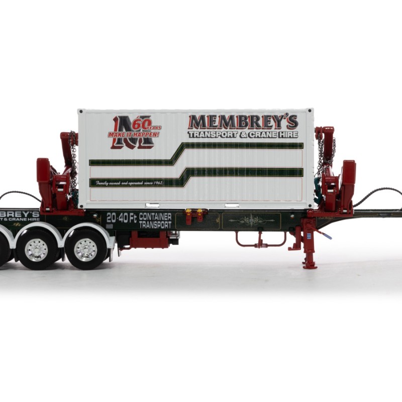 Drake ZT09246 AUSTRALIAN O’Phee BoxLoader Side Loading Trailer with Container - Membrey 60th - Scale 1:50