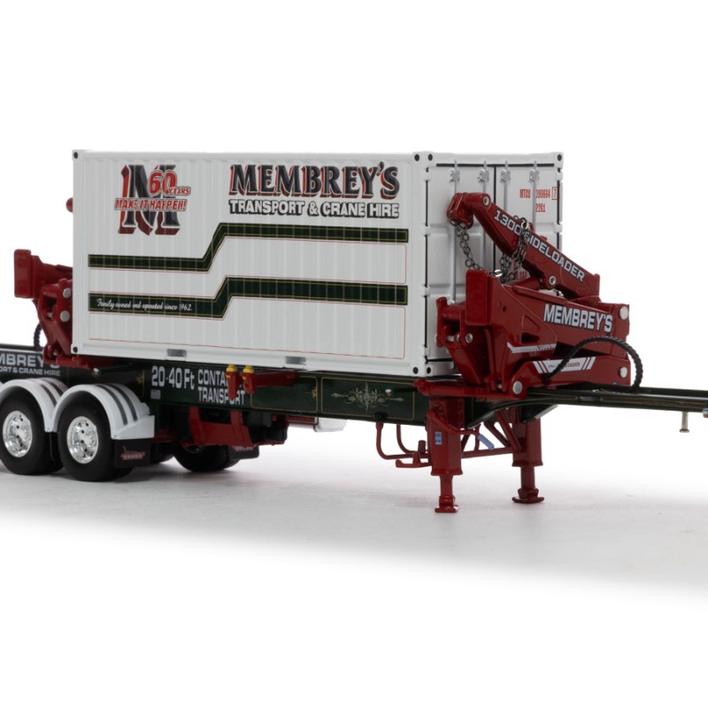 Drake ZT09246 AUSTRALIAN O’Phee BoxLoader Side Loading Trailer with Container - Membrey 60th - Scale 1:50