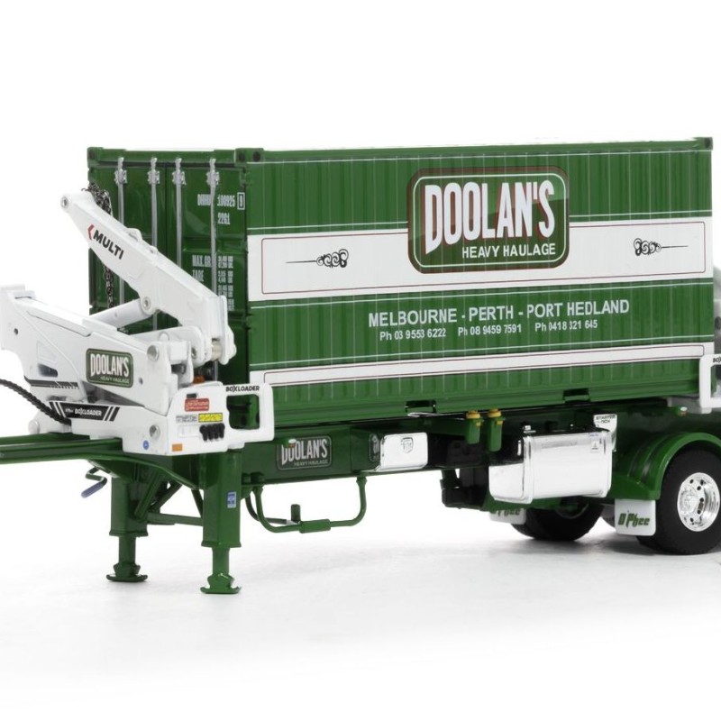Drake ZT09251 AUSTRALIAN O’Phee BoxLoader Side Loading Trailer with Container - Doolans - Scale 1:50