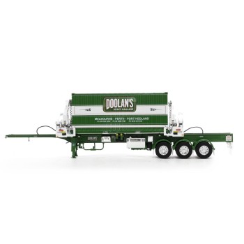 Drake ZT09251 AUSTRALIAN O’Phee BoxLoader Side Loading Trailer with Container - Doolans - Scale 1:50