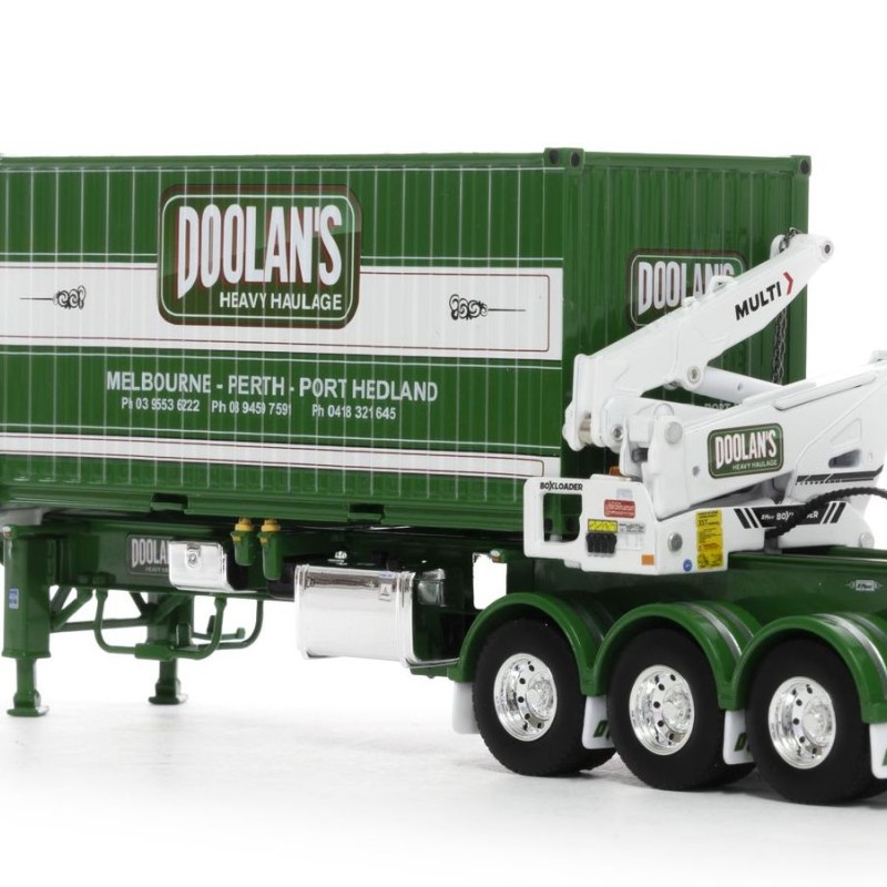 Drake ZT09251 AUSTRALIAN O’Phee BoxLoader Side Loading Trailer with Container - Doolans - Scale 1:50