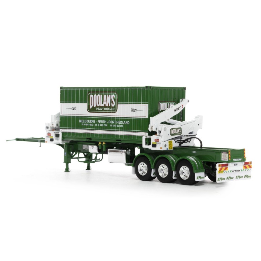 Drake ZT09251 AUSTRALIAN O’Phee BoxLoader Side Loading Trailer with Container - Doolans - Scale 1:50