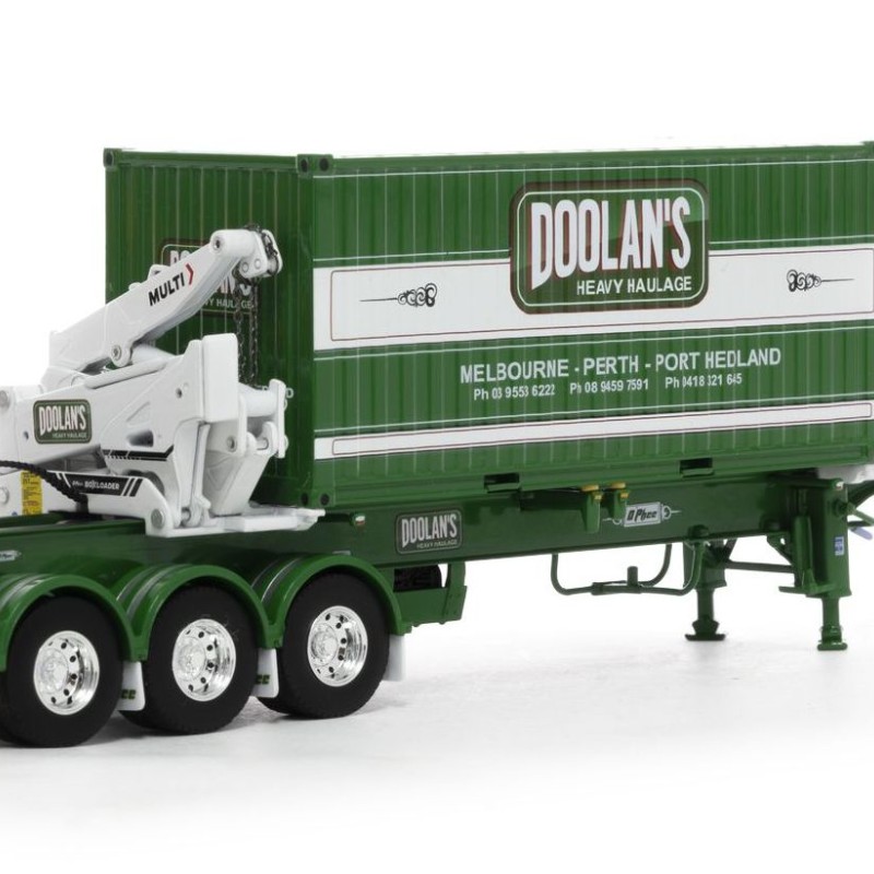 Drake ZT09251 AUSTRALIAN O’Phee BoxLoader Side Loading Trailer with Container - Doolans - Scale 1:50