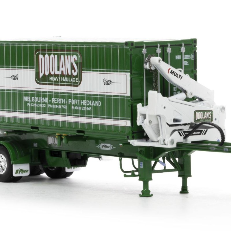 Drake ZT09251 AUSTRALIAN O’Phee BoxLoader Side Loading Trailer with Container - Doolans - Scale 1:50