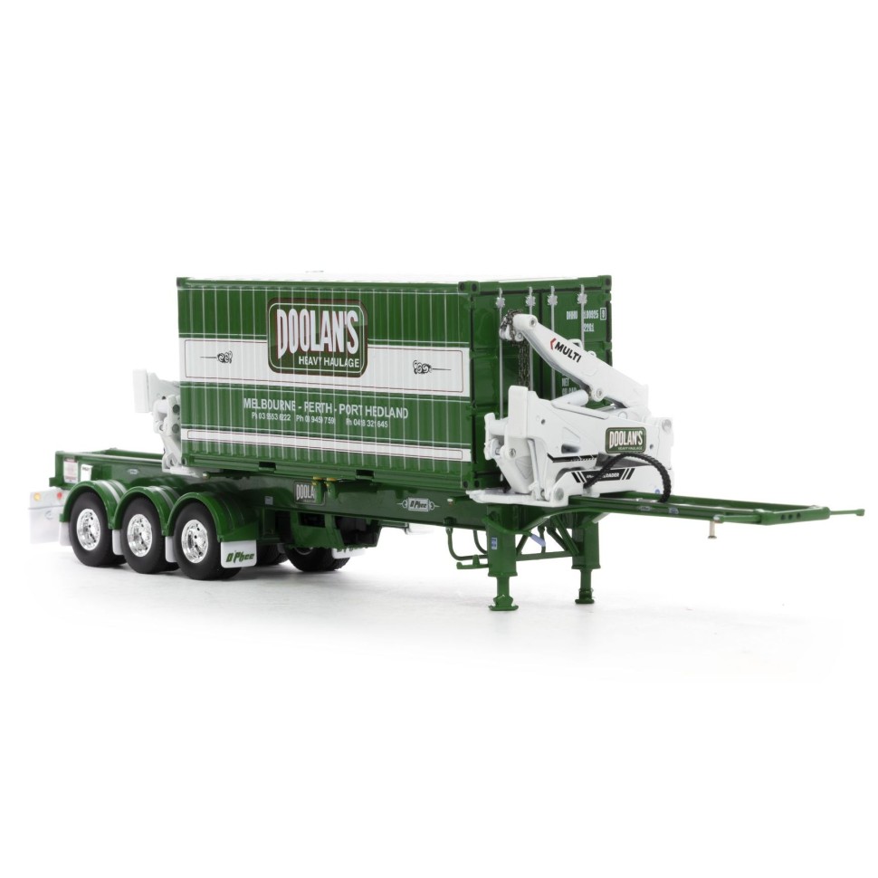 Drake ZT09251 AUSTRALIAN O’Phee BoxLoader Side Loading Trailer with Container - Doolans - Scale 1:50
