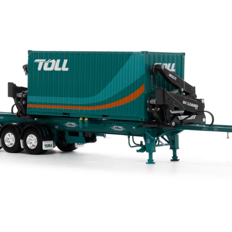 Drake ZT09263 AUSTRALIAN O’Phee BoxLoader Side Loading Trailer with Container - Toll - Scale 1:50