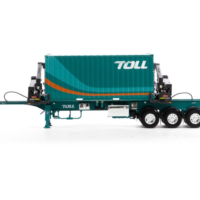 Drake ZT09263 AUSTRALIAN O’Phee BoxLoader Side Loading Trailer with Container - Toll - Scale 1:50