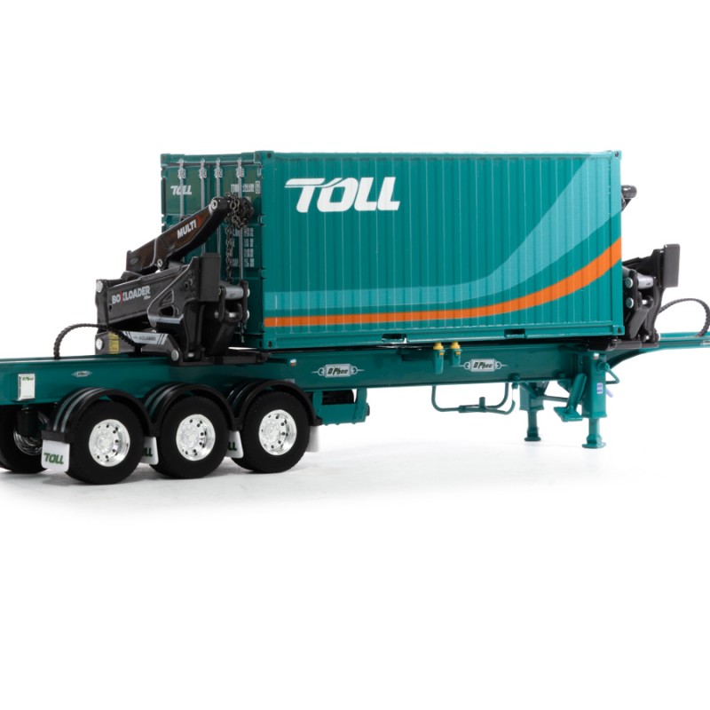 Drake ZT09263 AUSTRALIAN O’Phee BoxLoader Side Loading Trailer with Container - Toll - Scale 1:50