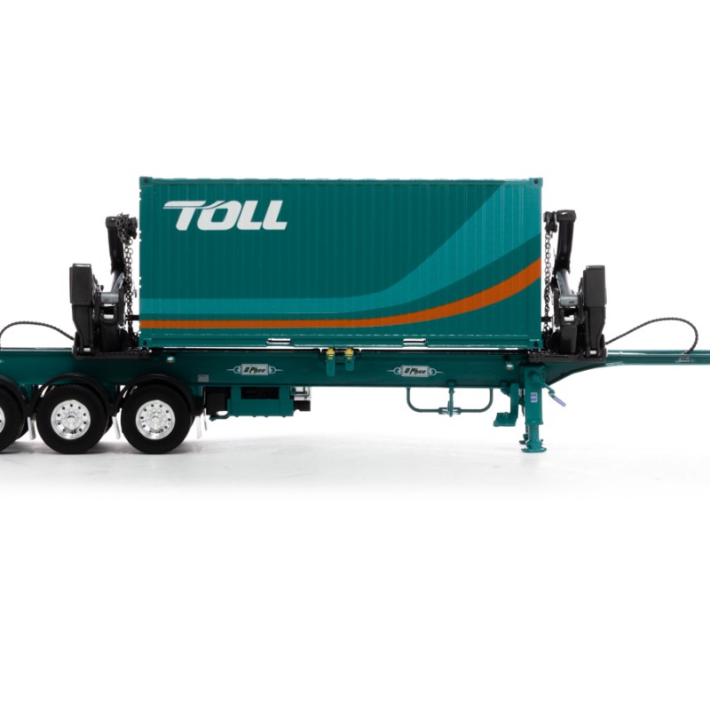 Drake ZT09263 AUSTRALIAN O’Phee BoxLoader Side Loading Trailer with Container - Toll - Scale 1:50