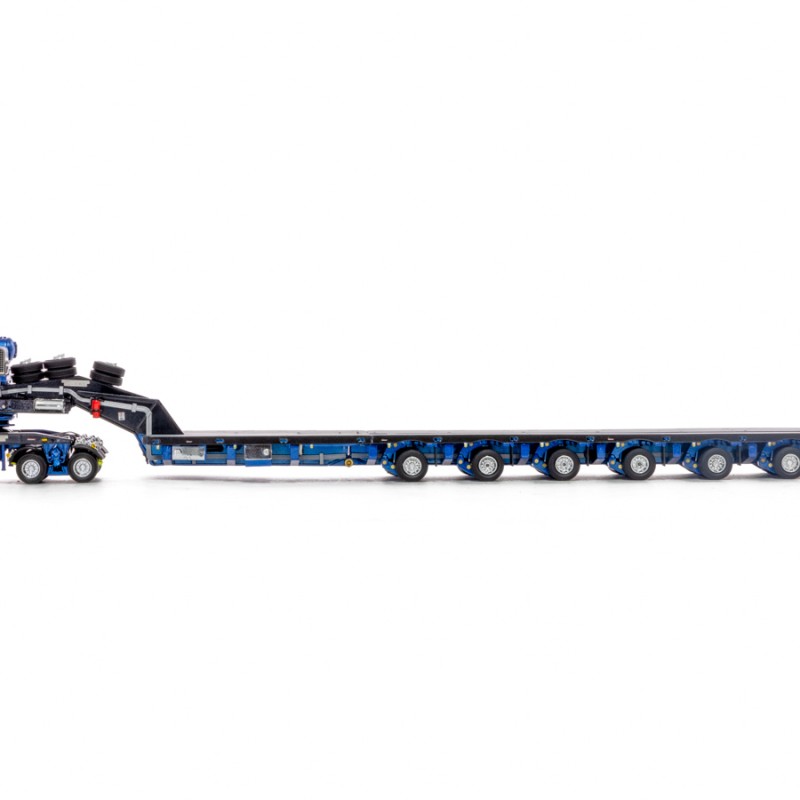 Drake ZT09318 AUSTRALIAN Heavy Haulage Drake 7x8 Steerable Trailer with 2x8 Dolly Blue Grey - Scale 1:50