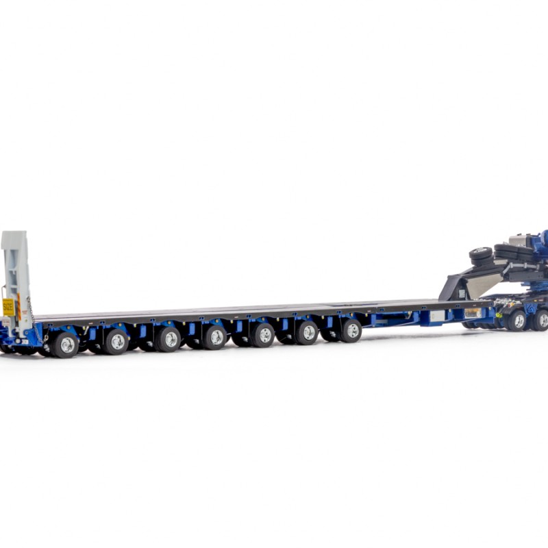 Drake ZT09318 AUSTRALIAN Heavy Haulage Drake 7x8 Steerable Trailer with 2x8 Dolly Blue Grey - Scale 1:50
