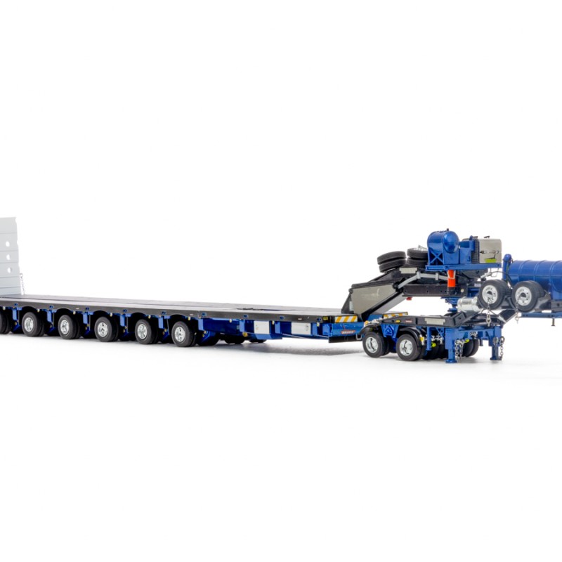 Drake ZT09318 AUSTRALIAN Heavy Haulage Drake 7x8 Steerable Trailer with 2x8 Dolly Blue Grey - Scale 1:50