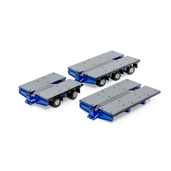 Drake ZT09318A AUSTRALIAN Heavy Haulage 7x8 Steerable Trailer 2x8 3x8 Clip Trailer Accessory Kit Blue Grey - Scale 1:50