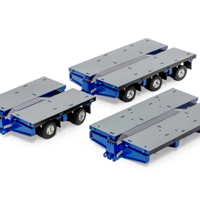Drake ZT09318A AUSTRALIAN Heavy Haulage 7x8 Steerable Trailer 2x8 3x8 Clip Trailer Accessory Kit Blue Grey - Scale 1:50