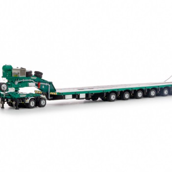 Drake ZT09325 AUSTRALIAN Heavy Haulage Drake 7x8 Steerable Trailer with 2x8 Dolly Metallic Green - Scale 1:50