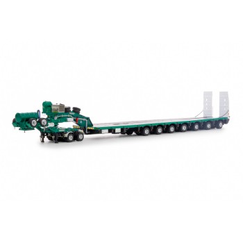 Drake ZT09325 AUSTRALIAN Heavy Haulage Drake 7x8 Steerable Trailer with 2x8 Dolly Metallic Green - Scale 1:50