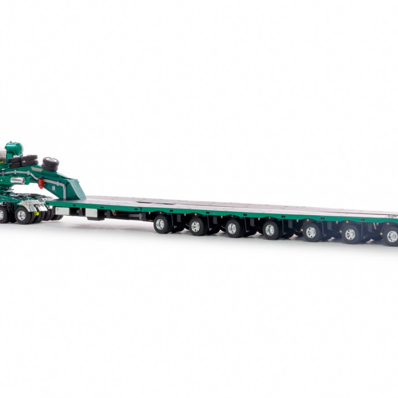 Drake ZT09325 AUSTRALIAN Heavy Haulage Drake 7x8 Steerable Trailer with 2x8 Dolly Metallic Green - Scale 1:50