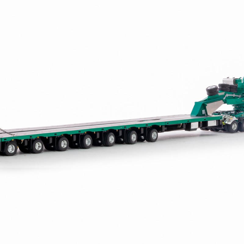 Drake ZT09325 AUSTRALIAN Heavy Haulage Drake 7x8 Steerable Trailer with 2x8 Dolly Metallic Green - Scale 1:50