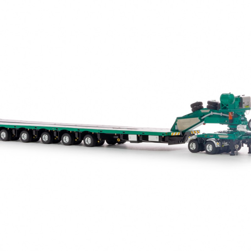 Drake ZT09325 AUSTRALIAN Heavy Haulage Drake 7x8 Steerable Trailer with 2x8 Dolly Metallic Green - Scale 1:50