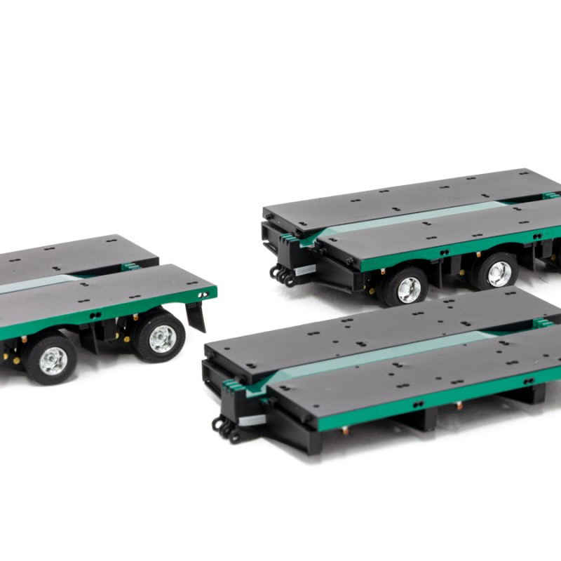 Drake ZT09325A AUSTRALIAN Heavy Haulage 7x8 Steerable Trailer 2x8 3x8 Clip Trailer Accessory Kit Metallic Green - Scale 1:50
