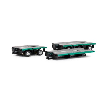 Drake ZT09325A AUSTRALIAN Heavy Haulage 7x8 Steerable Trailer 2x8 3x8 Clip Trailer Accessory Kit Metallic Green - Scale 1:50