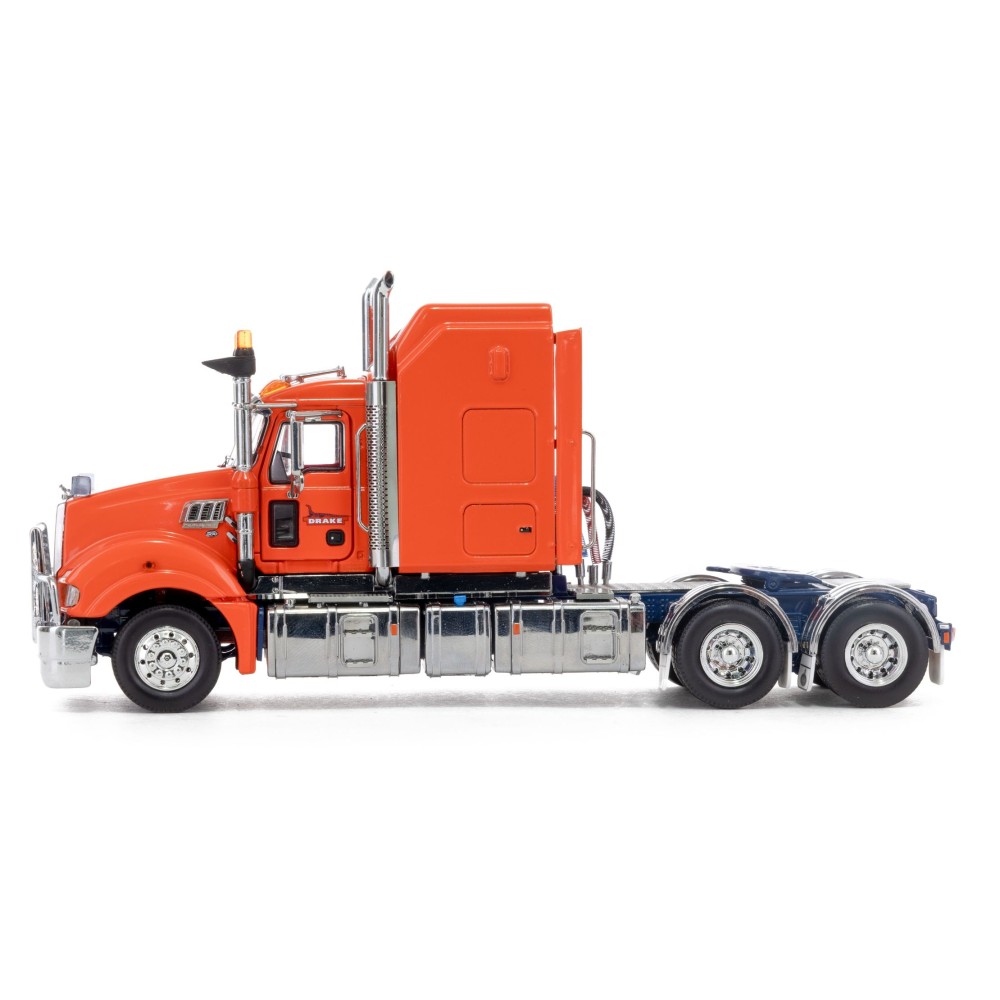 Drake Collectibles Z01512 - Australian Mack Super-liner Prime Mover Truck 6x4 Drake Orange Blue - Scale 1:50