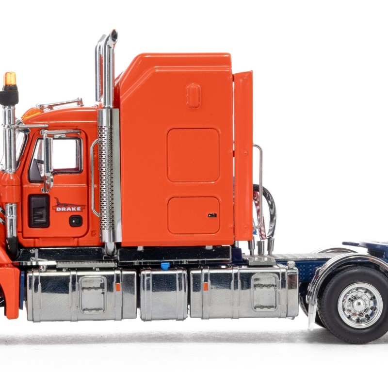 Drake Collectibles Z01512 - Australian Mack Super-liner Prime Mover Truck 6x4 Drake Orange Blue - Scale 1:50