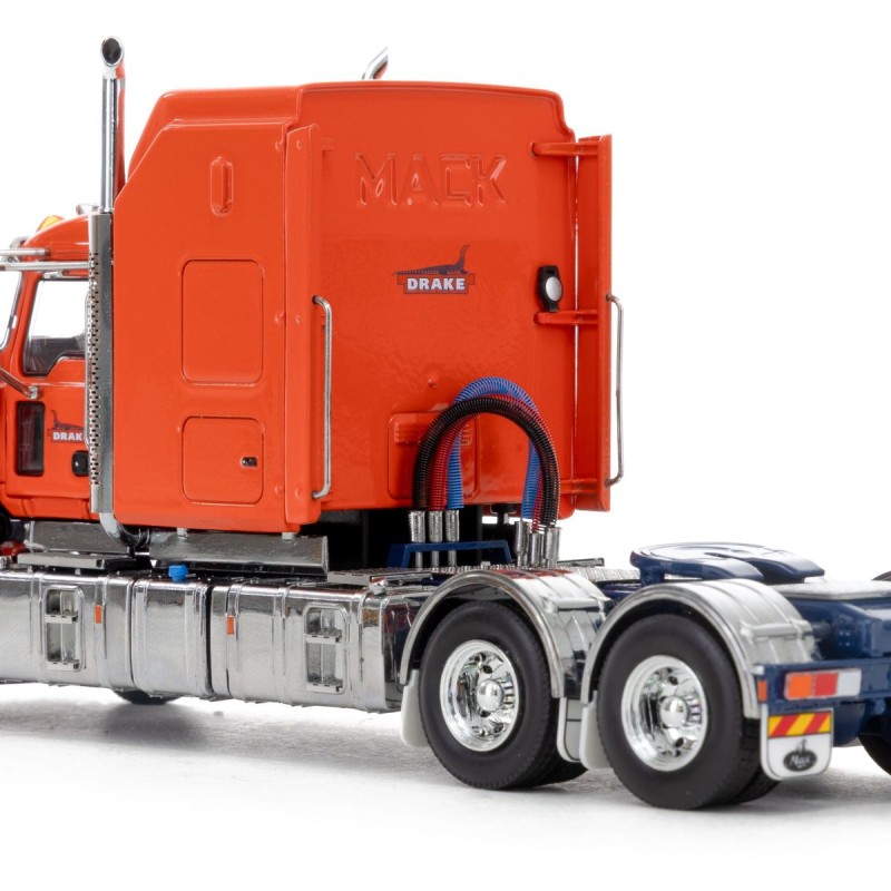 Drake Collectibles Z01512 - Australian Mack Super-liner Prime Mover Truck 6x4 Drake Orange Blue - Scale 1:50