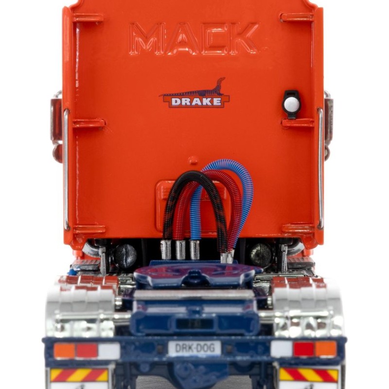 Drake Collectibles Z01512 - Australian Mack Super-liner Prime Mover Truck 6x4 Drake Orange Blue - Scale 1:50