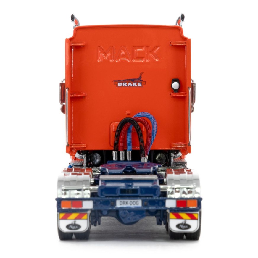 Drake Collectibles Z01512 - Australian Mack Super-liner Prime Mover Truck 6x4 Drake Orange Blue - Scale 1:50