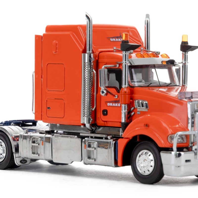 Drake Collectibles Z01512 - Australian Mack Super-liner Prime Mover Truck 6x4 Drake Orange Blue - Scale 1:50