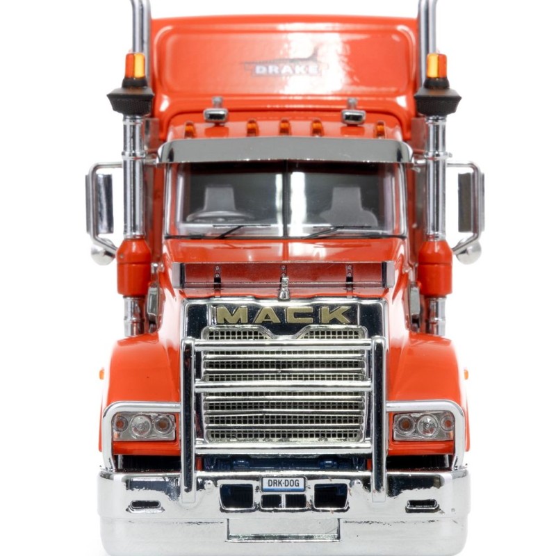 Drake Collectibles Z01512 - Australian Mack Super-liner Prime Mover Truck 6x4 Drake Orange Blue - Scale 1:50