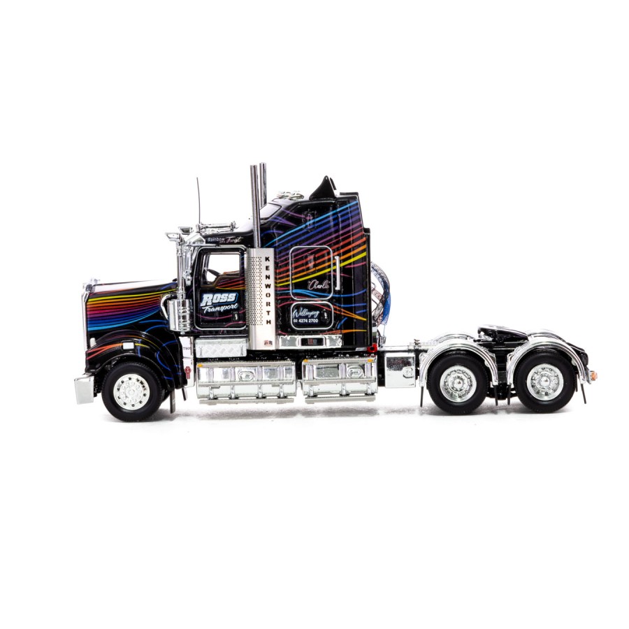 Drake Collectibles Z01587 AUSTRALIAN KENWORTH T909 PRIME MOVER TRUCK Ross Transport Rainbow Truck - Scale 1:50