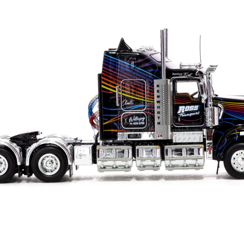 Drake Collectibles Z01587 AUSTRALIAN KENWORTH T909 PRIME MOVER TRUCK Ross Transport Rainbow Truck - Scale 1:50