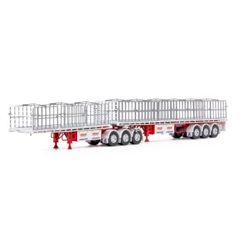 Drake ZT09267 AUSTRALIAN Maxitrans B Double Flat Top Trailer Set Dawson's Haulage - Scale 1:50