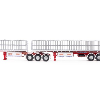 Drake ZT09267 AUSTRALIAN Maxitrans B Double Flat Top Trailer Set Dawson's Haulage - Scale 1:50