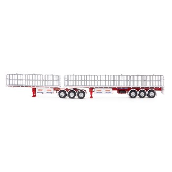 Drake ZT09267 AUSTRALIAN Maxitrans B Double Flat Top Trailer Set Dawson's Haulage - Scale 1:50