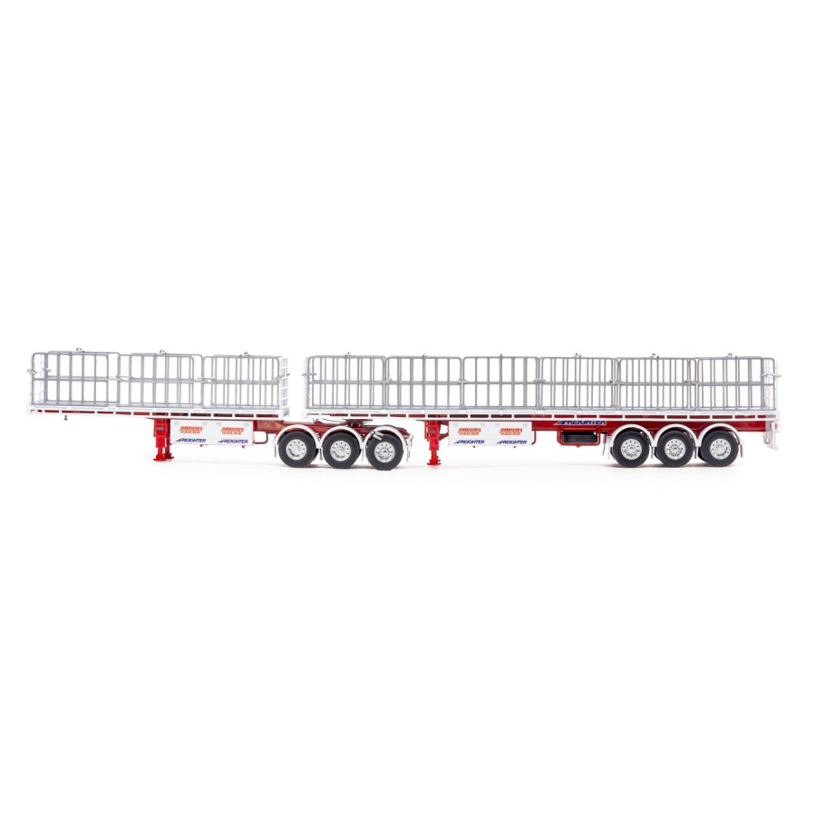 Drake ZT09267 AUSTRALIAN Maxitrans B Double Flat Top Trailer Set Dawson's Haulage - Scale 1:50