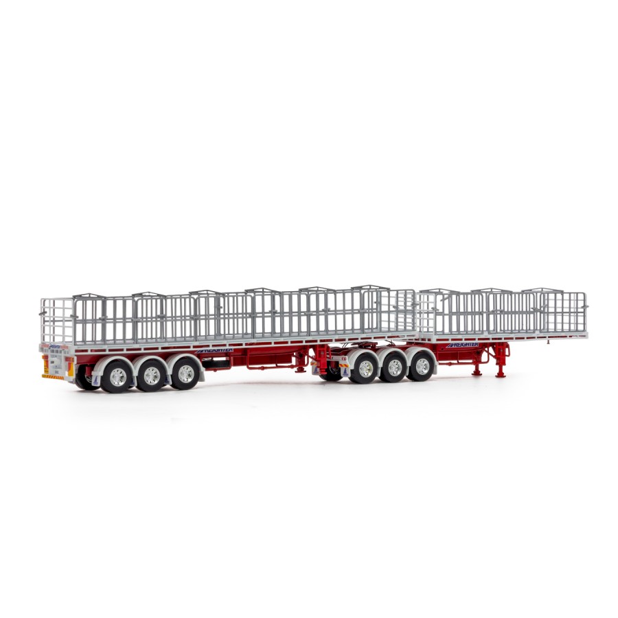 Drake ZT09267 AUSTRALIAN Maxitrans B Double Flat Top Trailer Set Dawson's Haulage - Scale 1:50