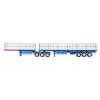 Drake ZT09283 AUSTRALIAN Maxitrans Freighter B Double Trailer Set Ross Transport Blue Pink - Scale 1:50