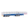 Drake ZT09283 AUSTRALIAN Maxitrans Freighter B Double Trailer Set Ross Transport Blue Pink - Scale 1:50