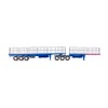 Drake ZT09283 AUSTRALIAN Maxitrans Freighter B Double Trailer Set Ross Transport Blue Pink - Scale 1:50