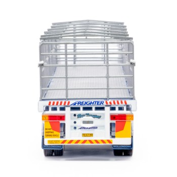 Drake ZT09283 AUSTRALIAN Freighter B Double Trailer Set Ross Transport Blue Pink - Scale 1:50