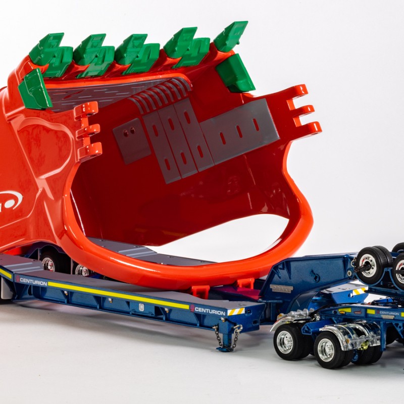 Drake ZT09328 Drake 2x8 Dolly and 4x8 Dragline Bucket Trailer with ESCO Bucket Centurion - Scale 1:50